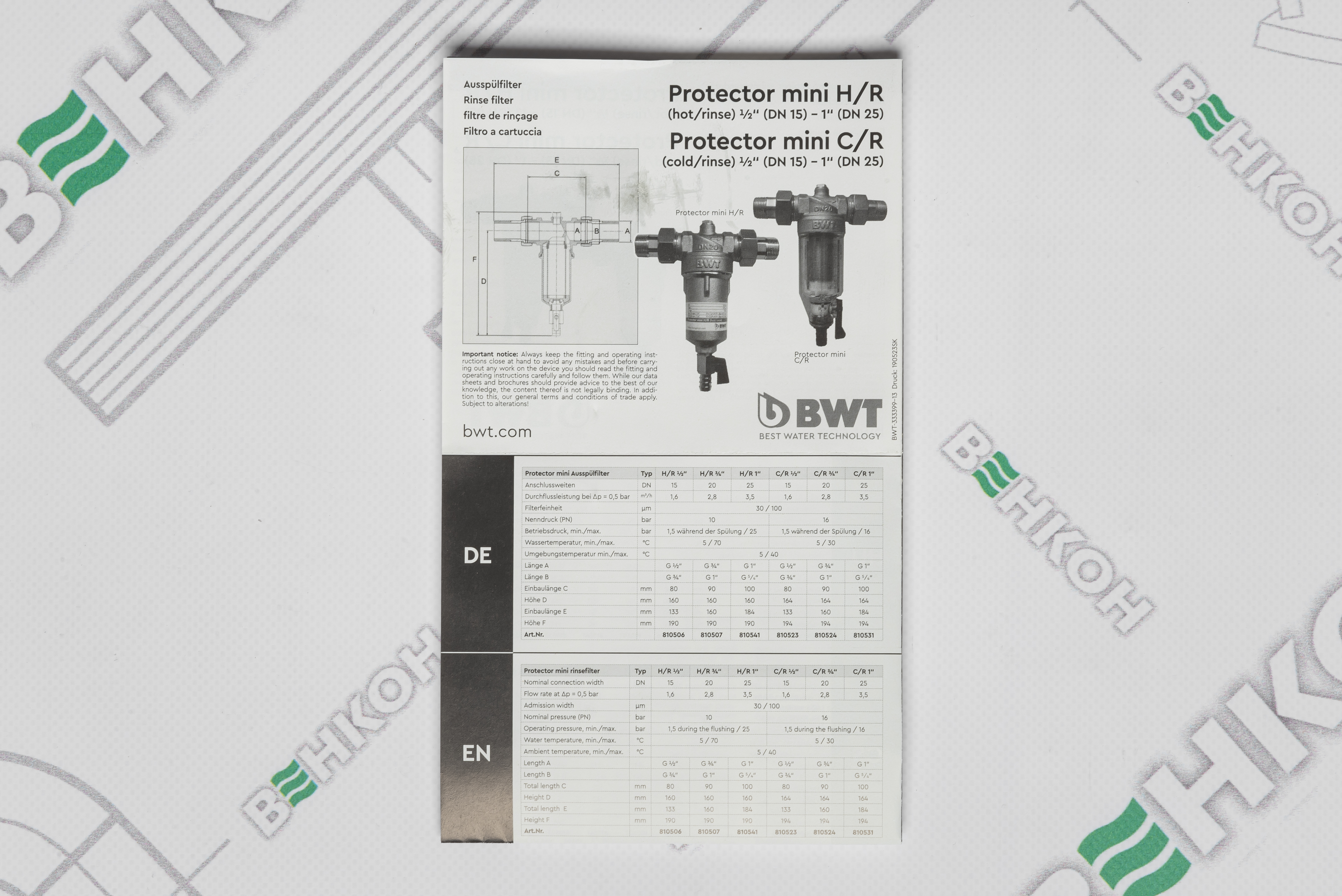 Фильтр BWT Protector Mini 3/4" HR (810507) обзор - фото 8