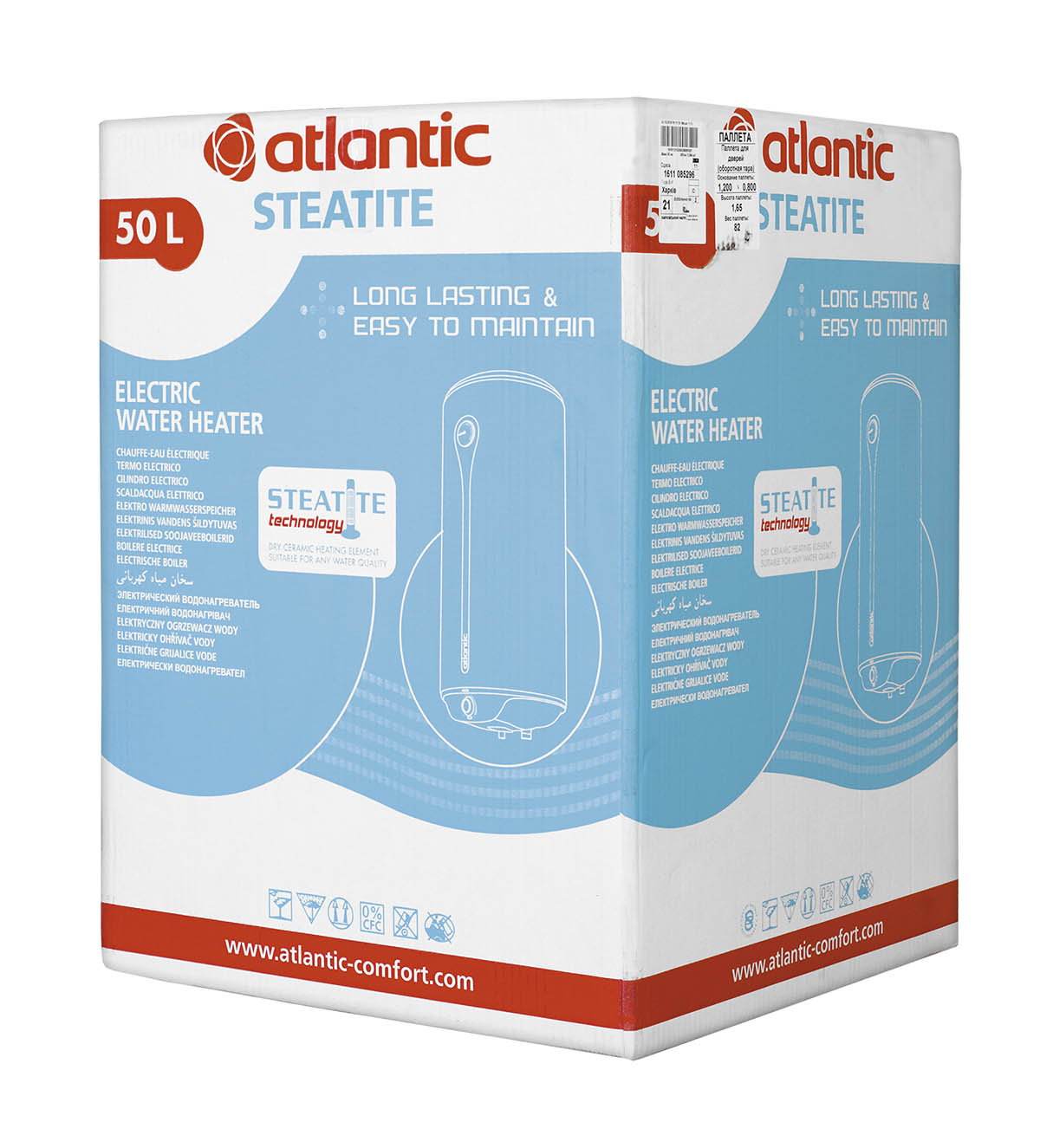 Бойлер Atlantic Steatite Ego VM 50 D400-1-BC цена 6499.00 грн - фотография 2