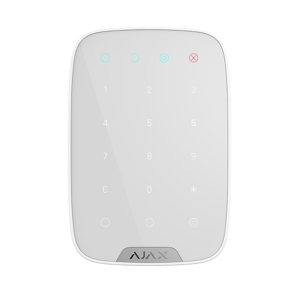 Бездротова сенсорна клавіатура Ajax KeyPad White