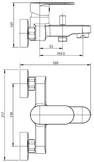 Смеситель для ванны Koller Pool Round Arc RA 0100 цена 3503 грн - фотография 2