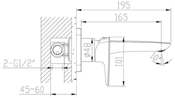 Смеситель для умывальника Newarc Life 981571W цена 6728.00 грн - фотография 2