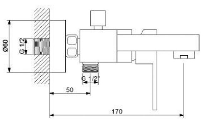 Змішувач для ванни Newarc Cubic 871511N ціна 0 грн - фотографія 2