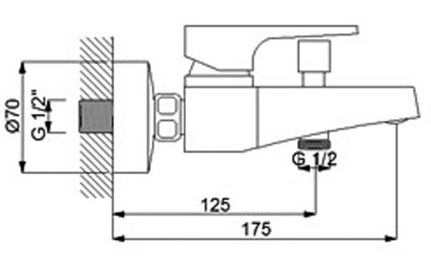 Змішувач для ванни Newarc Aqua 941511 ціна 0 грн - фотографія 2