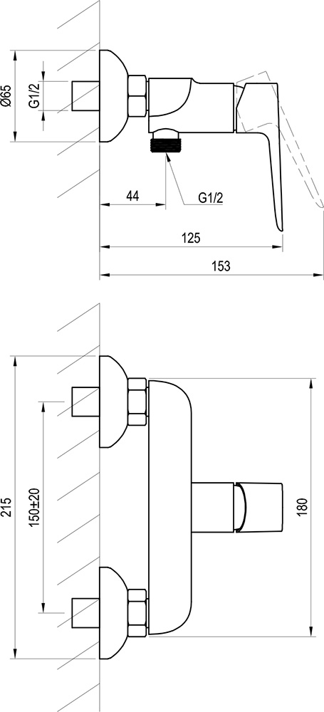 Ravak Classic CL 032.00 X070084 Габаритные размеры