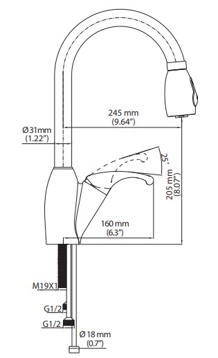 Смеситель Kraus KPF-2120 цена 0 грн - фотография 2