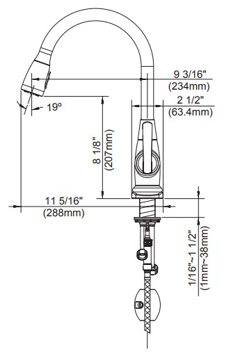 Змішувач Kraus KPF-2230-CH ціна 6897.00 грн - фотографія 2