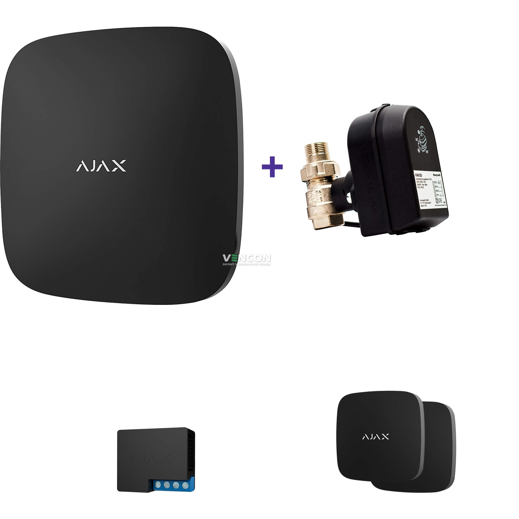 Ajax Hub + кран с электроприводом Honeywell 220 One