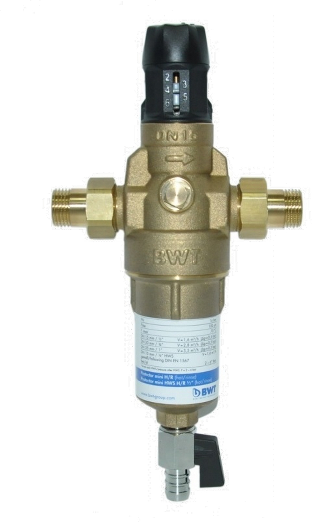 Характеристики фильтр с возможностью промывки водой BWT Protector Mini HWS 1/2"HR