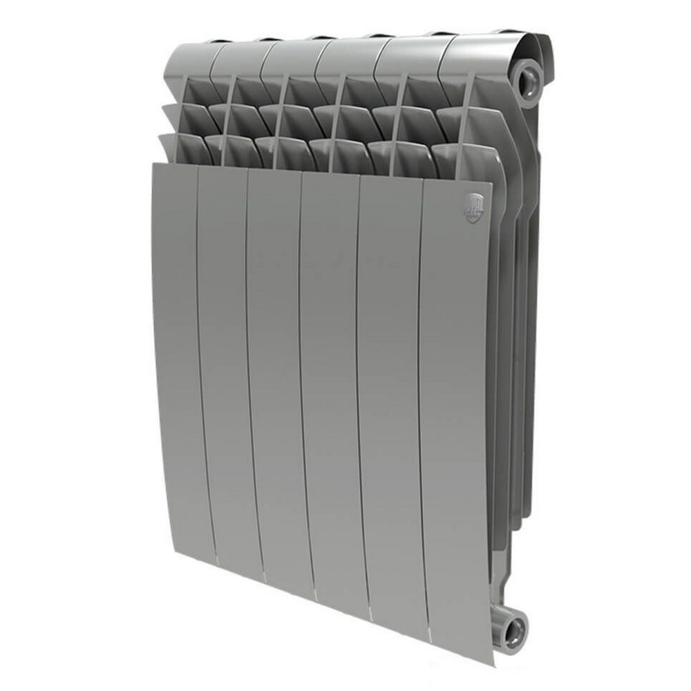 Радиатор отопления серый Royal Thermo Biliner Silver Satin 8 секций