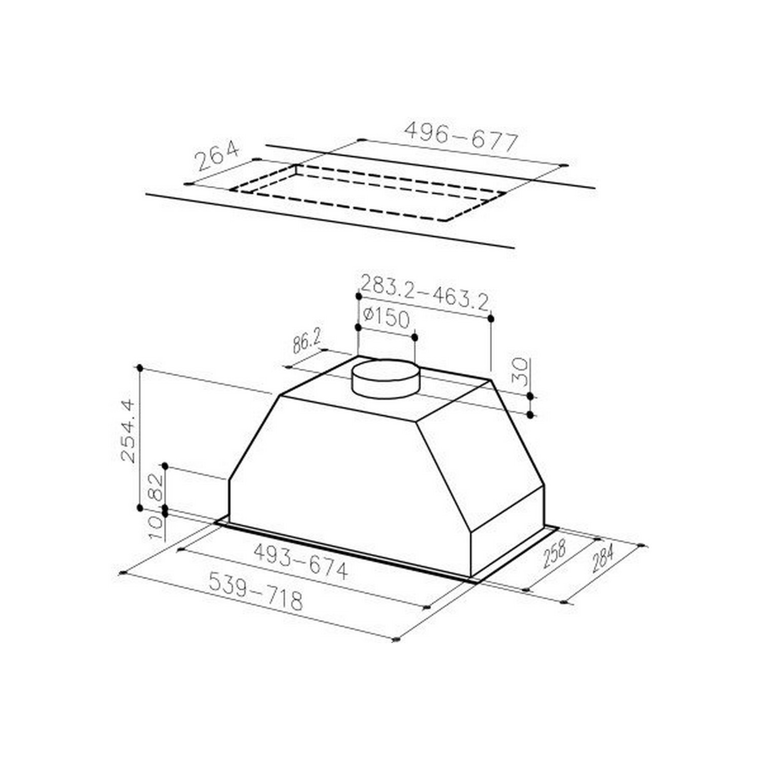 Кухонна витяжка Best PASC 580 EL FPX XS 52 (07E07018) ціна 8020 грн - фотографія 2