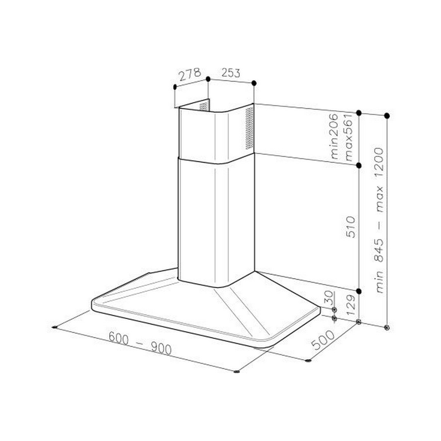 Кухонная вытяжка Best K 5020 WH 90 (07054034) цена 11730 грн - фотография 2