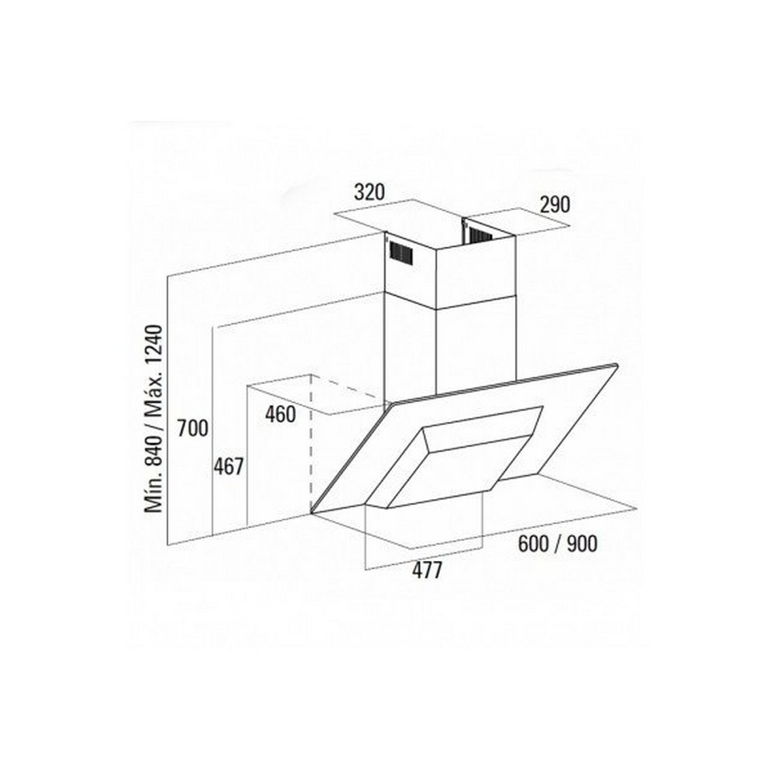 в продаже Кухонная вытяжка Cata Venere VL3 600 XGBK - фото 3