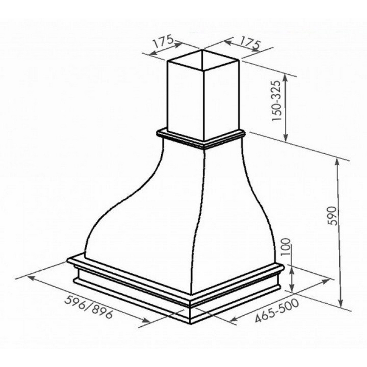 Eleyus Solo Country 1000 Led SMD 60 N BL Габаритні розміри