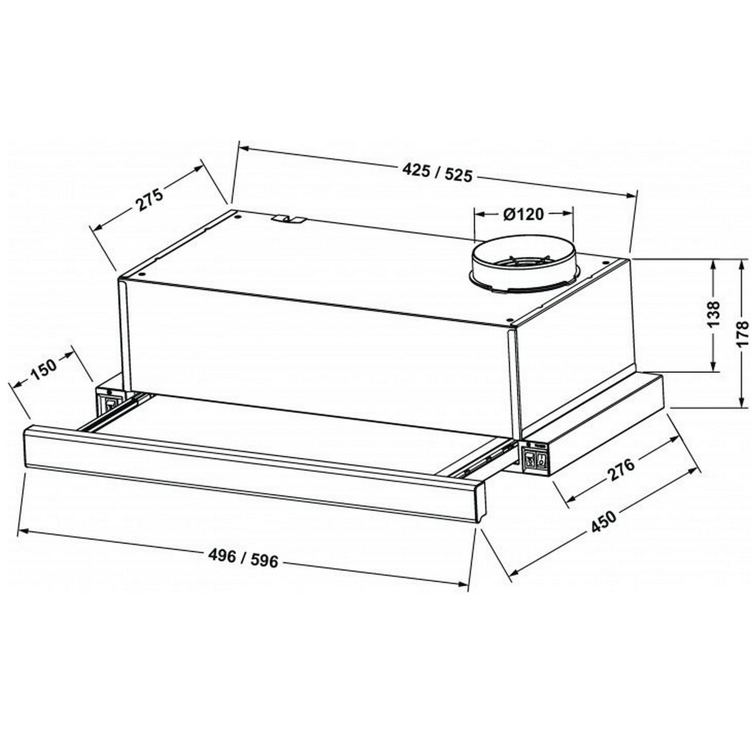 Eleyus Cyclon 470 60 WH Габаритні розміри