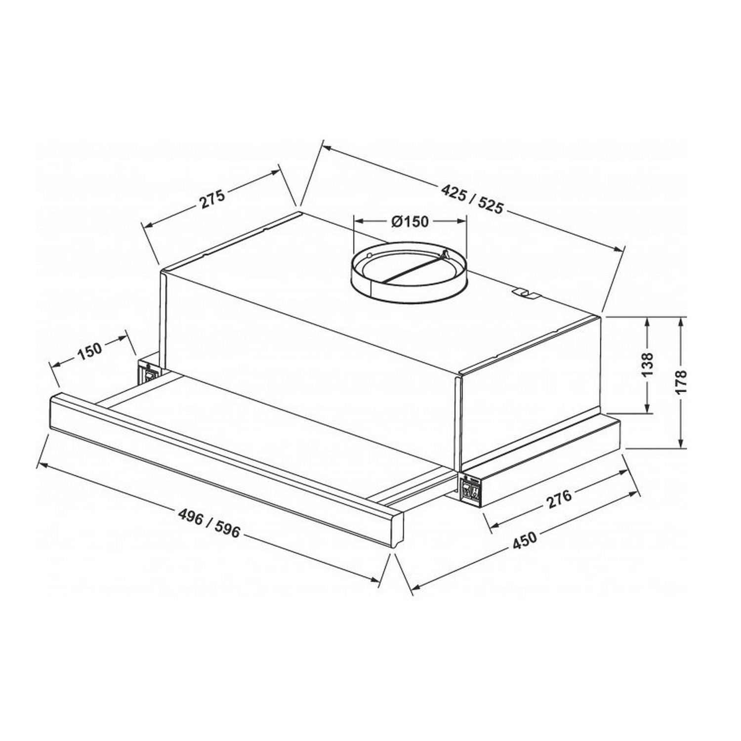 Eleyus Cyclon 700 60 BL Габаритные размеры