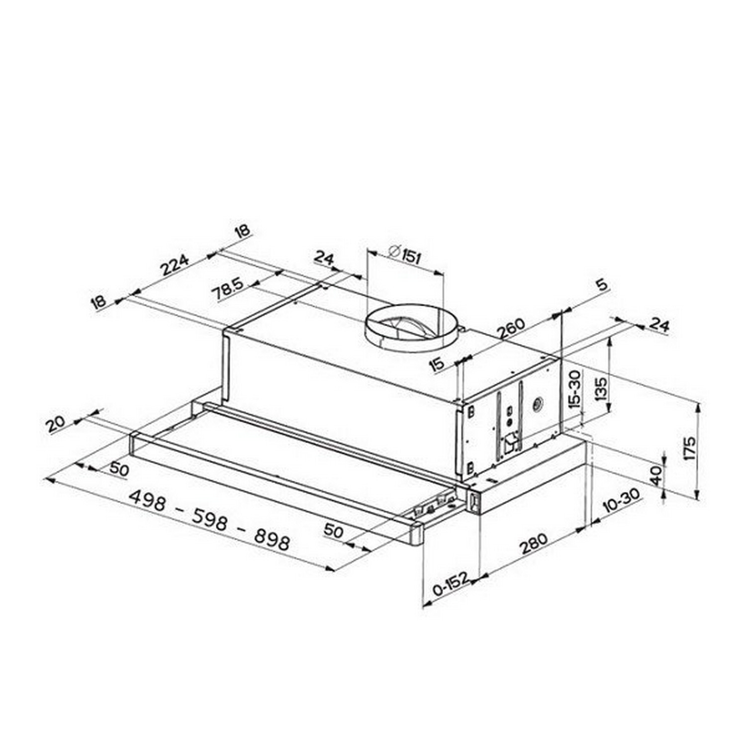 Franke FTC 5032 WH V2 315.0482.621 Габаритні розміри