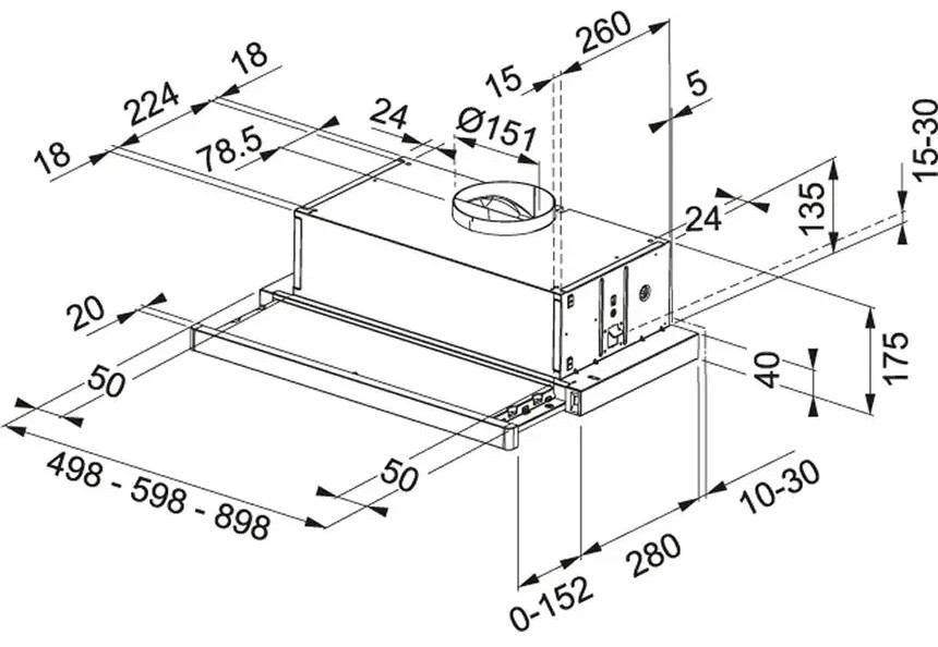 Franke FTC 512 XS V2 110.0200.714 Габаритні розміри