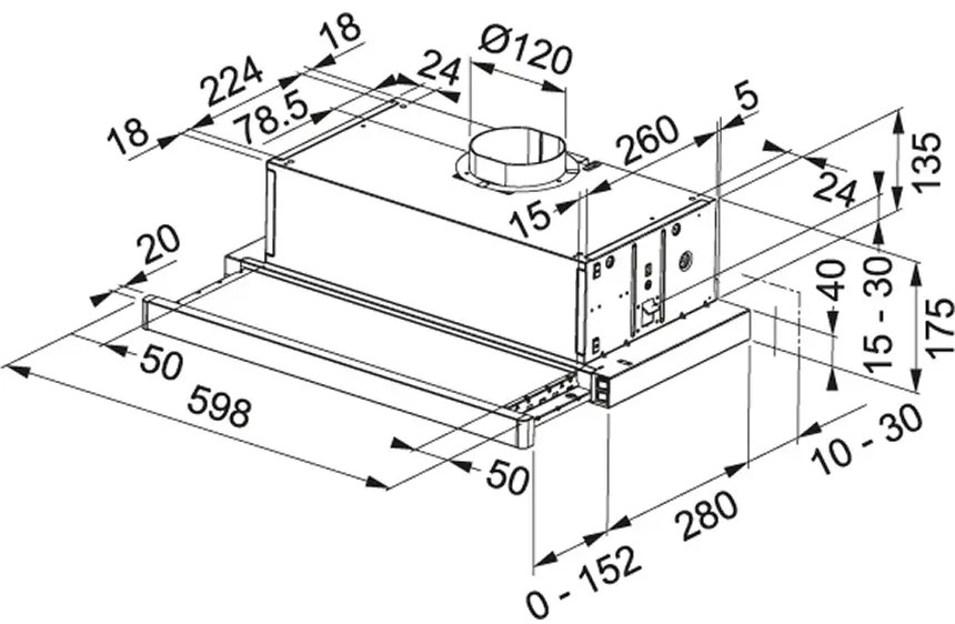 Franke FTC 632L BK 315.0547.798 Габаритні розміри