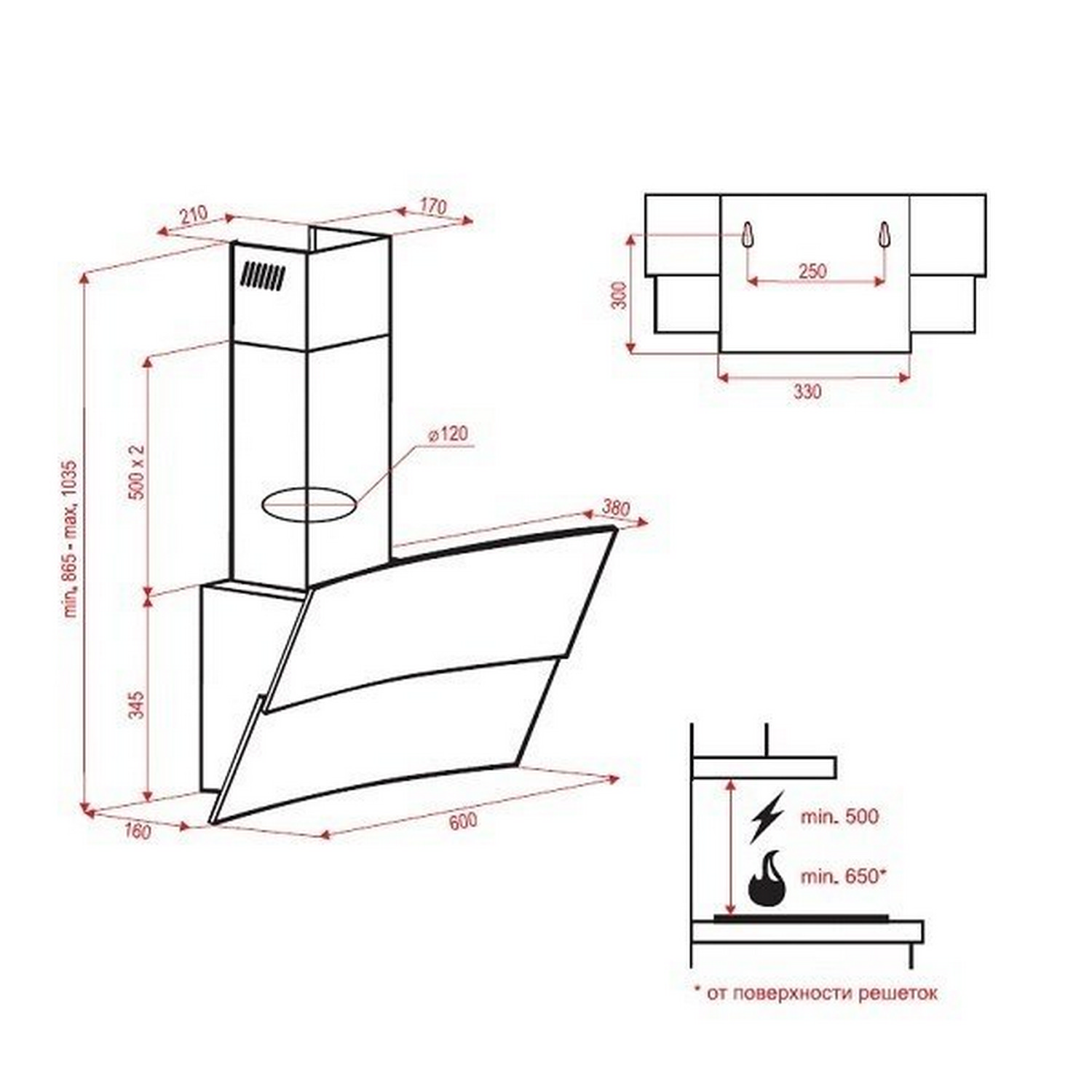 Кухонная вытяжка Perfelli DN 6261 I характеристики - фотография 7