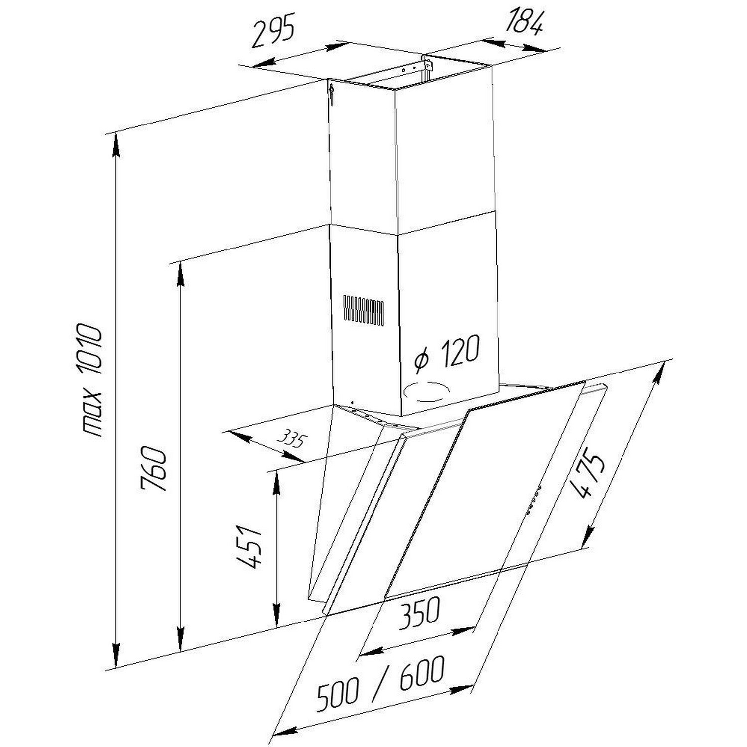 Pyramida NR-MV 60 M IX Габаритні розміри