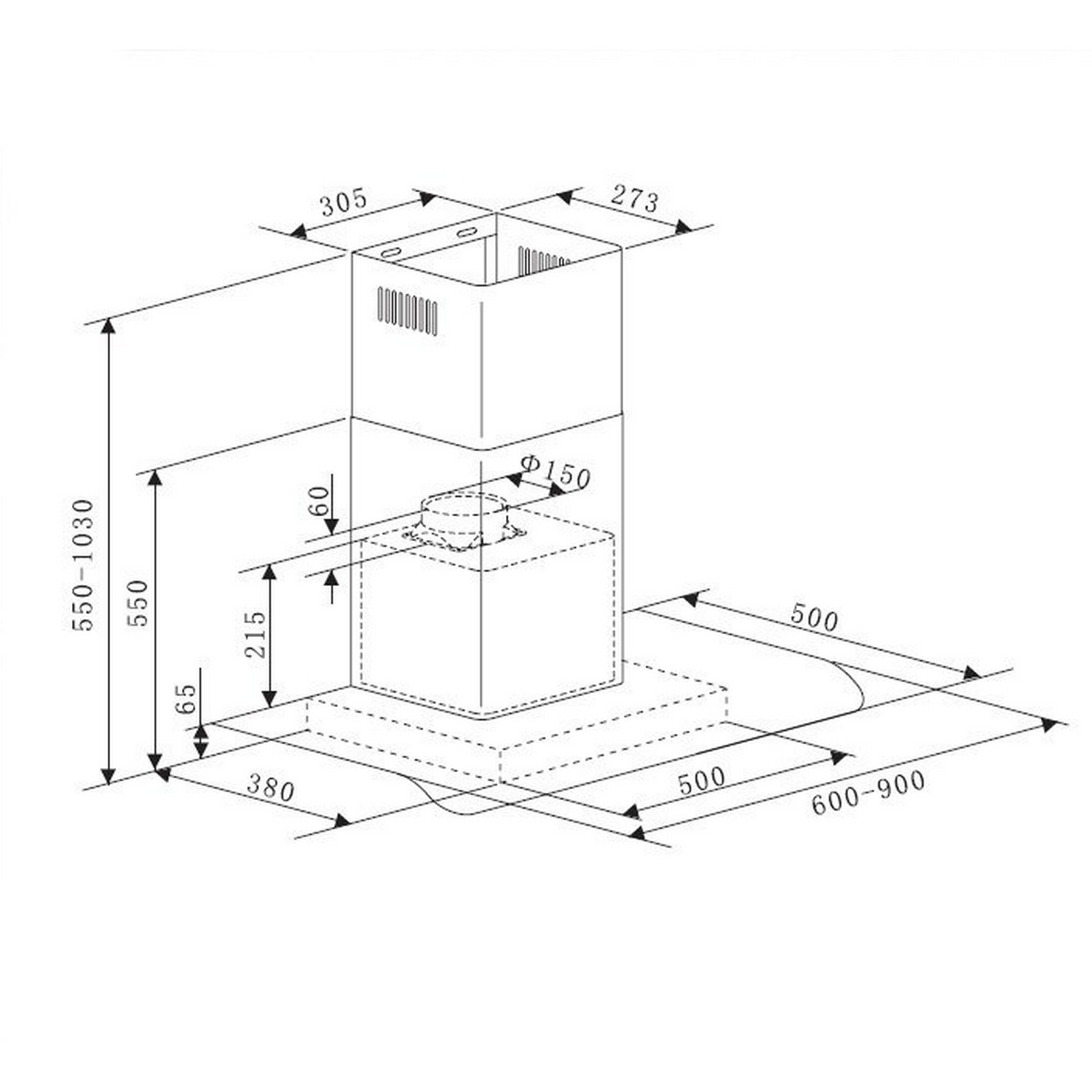 Кухонная вытяжка Universo CHG 627-X (CHG-627-X) цена 0.00 грн - фотография 2