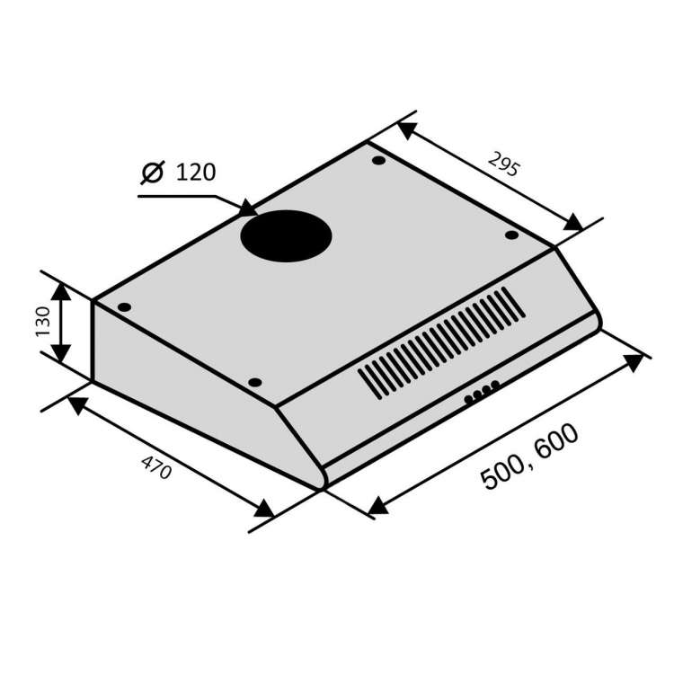 Ventolux PARMA 50 BR Габаритные размеры