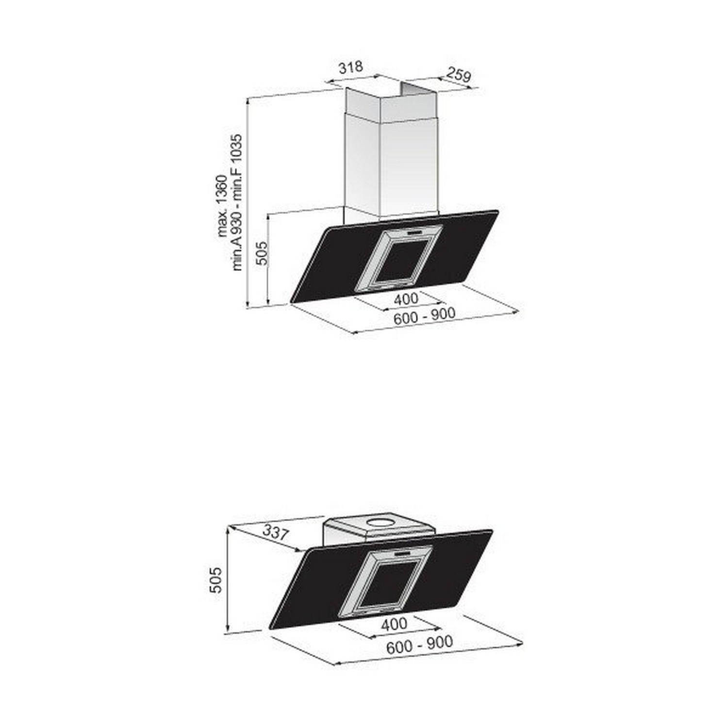 Кухонная вытяжка Zirtal Panda 90 цена 0.00 грн - фотография 2