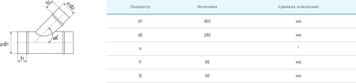 Тройник угловой Вентс Спировент тройник угловой 400/280-45 цена 2398.00 грн - фотография 2