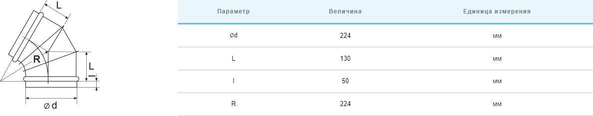 Коліно (відвід) Вентс Спіровент коліно 60-224, (d224, 60°) ціна 0 грн - фотографія 2