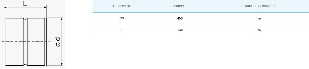 З'єднуючий елемент Вентс Спіровент муфта 450 ціна 351 грн - фотографія 2