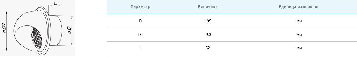 Колпак вентиляционный Вентс МВМ 202 бВ Н цена 4185.00 грн - фотография 2