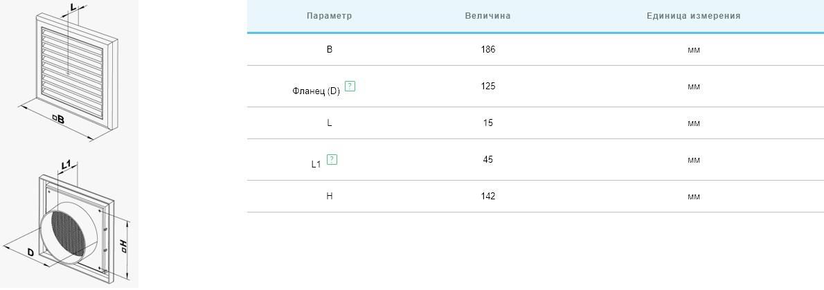 Решітка вентиляційна Вентс МВ 120 В ціна 0.00 грн - фотографія 2