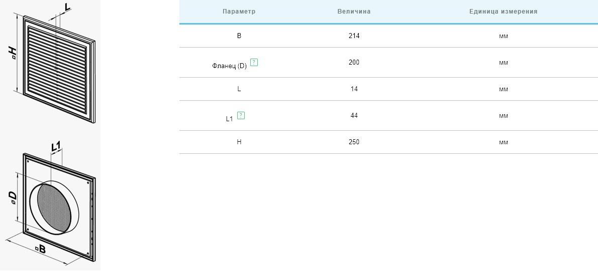 в продажу Решітка вентиляційна Вентс МВ 250/200 Вс - фото 3