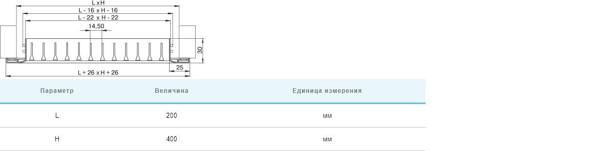 Решітка вентиляційна Вентс ОНГ 200х400 ціна 0 грн - фотографія 2