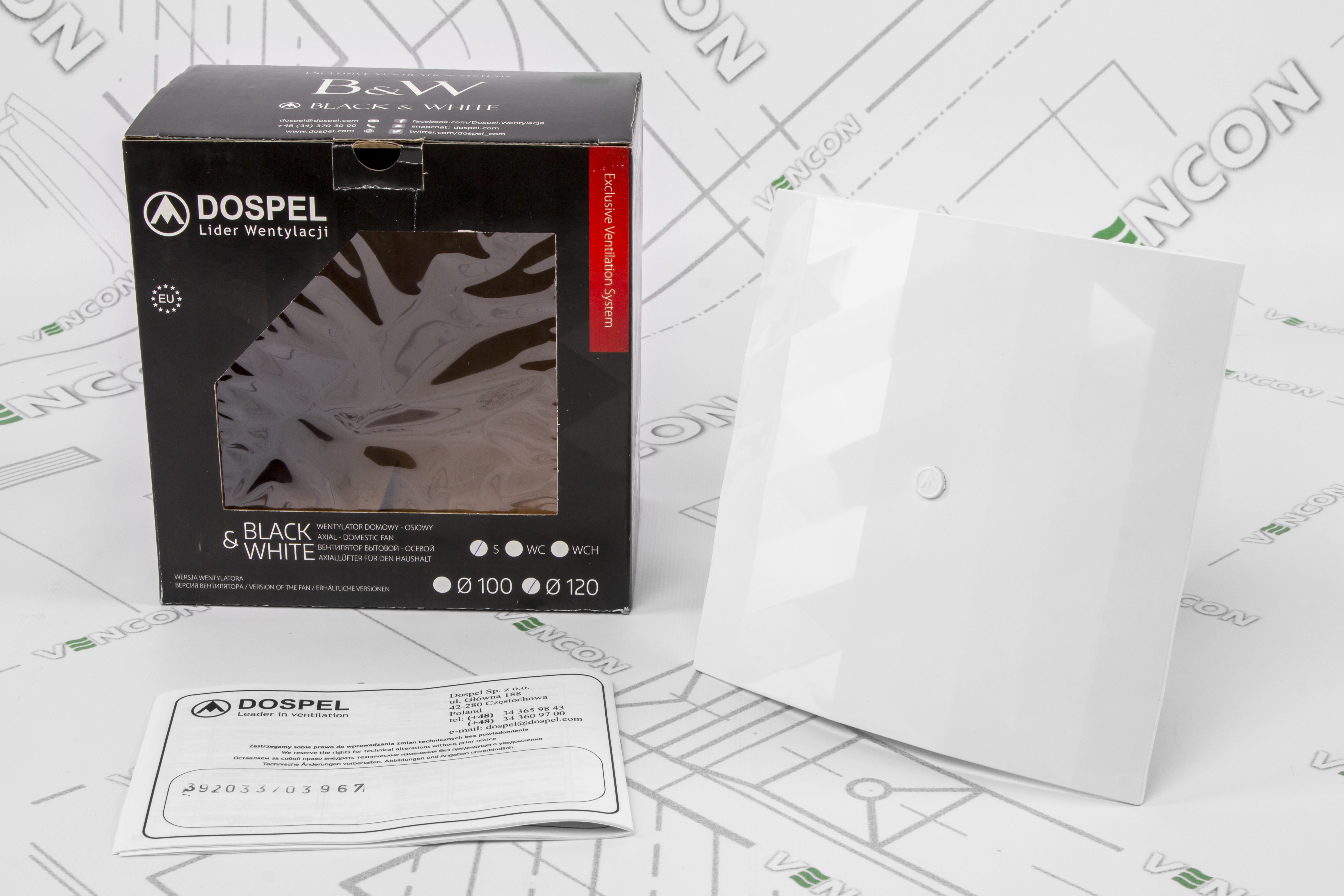 Витяжний вентилятор Dospel Black&White 120 S White характеристики - фотографія 7