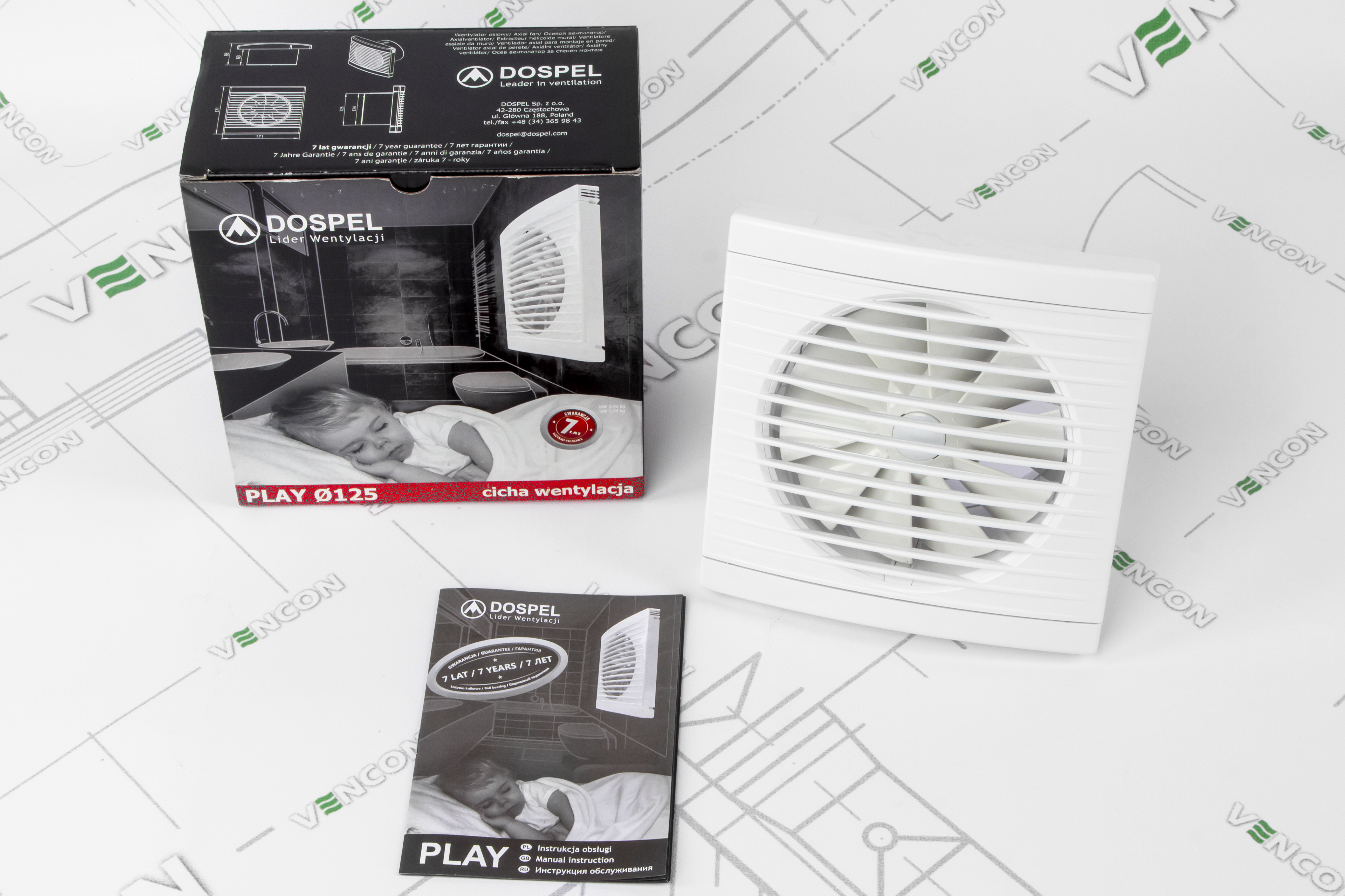 Витяжний вентилятор Dospel Play Classic 125 S характеристики - фотографія 7