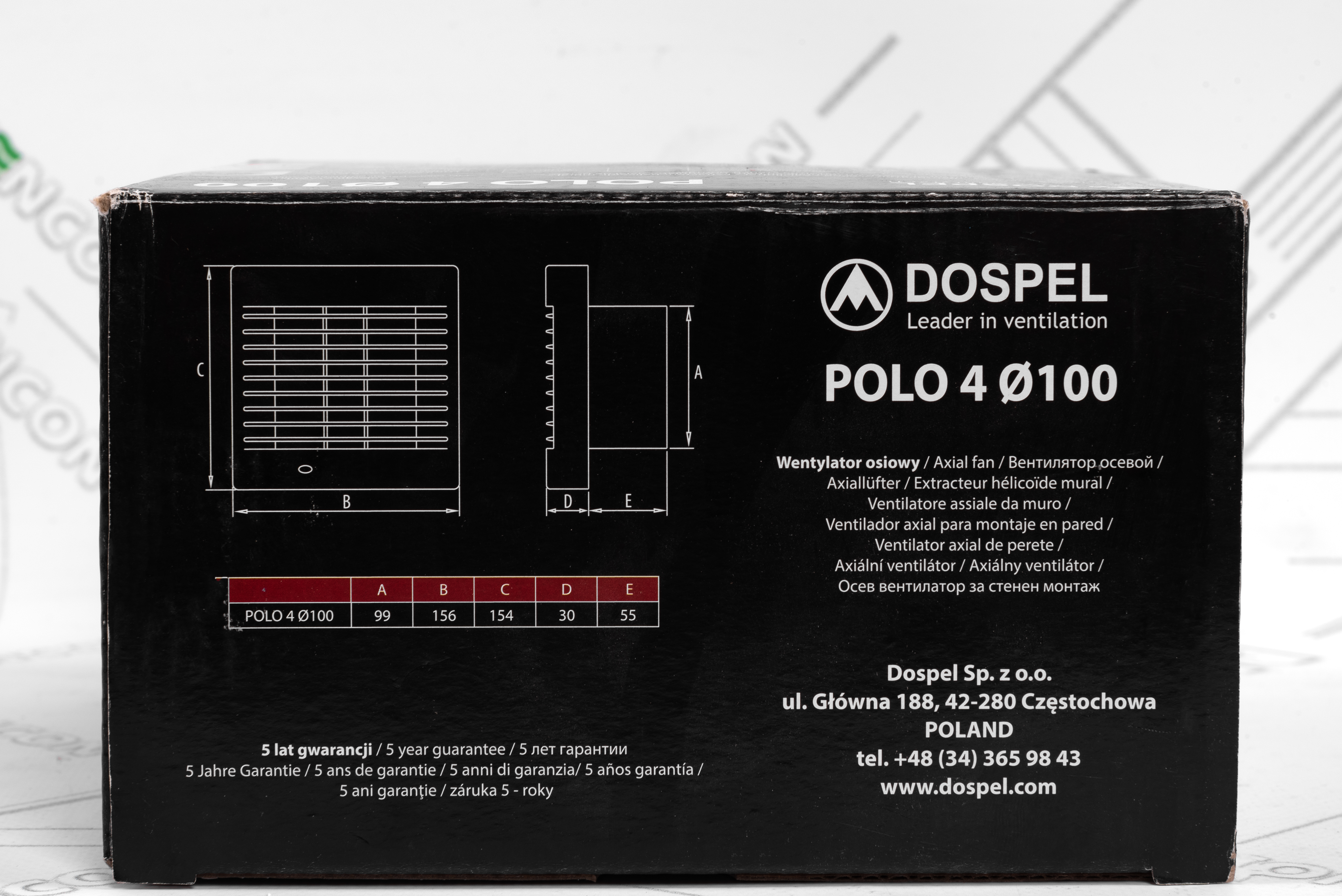 Вытяжной вентилятор Dospel Polo 4 100 AZ характеристики - фотография 7
