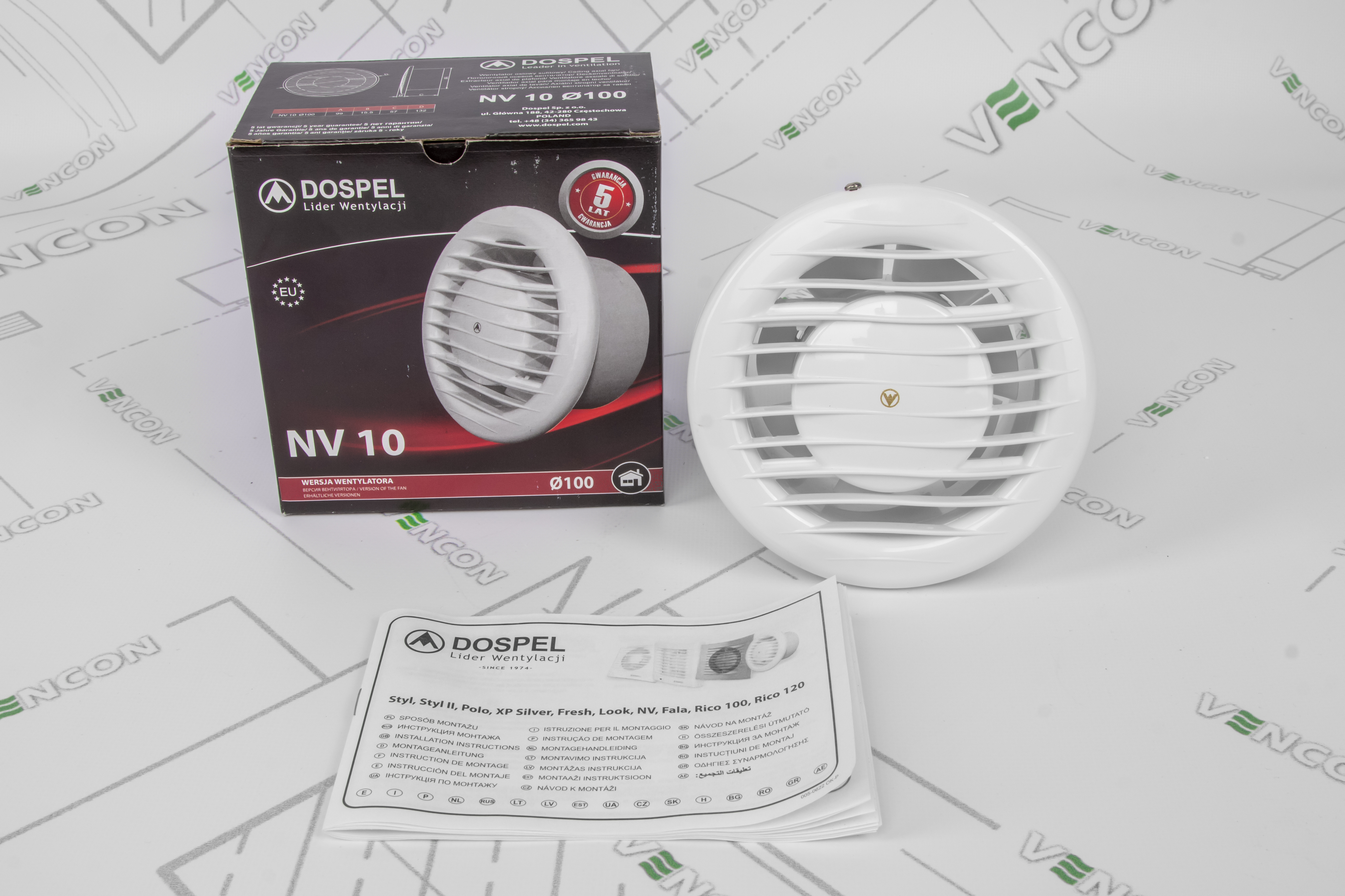 Витяжний вентилятор Dospel NV 10 100 характеристики - фотографія 7