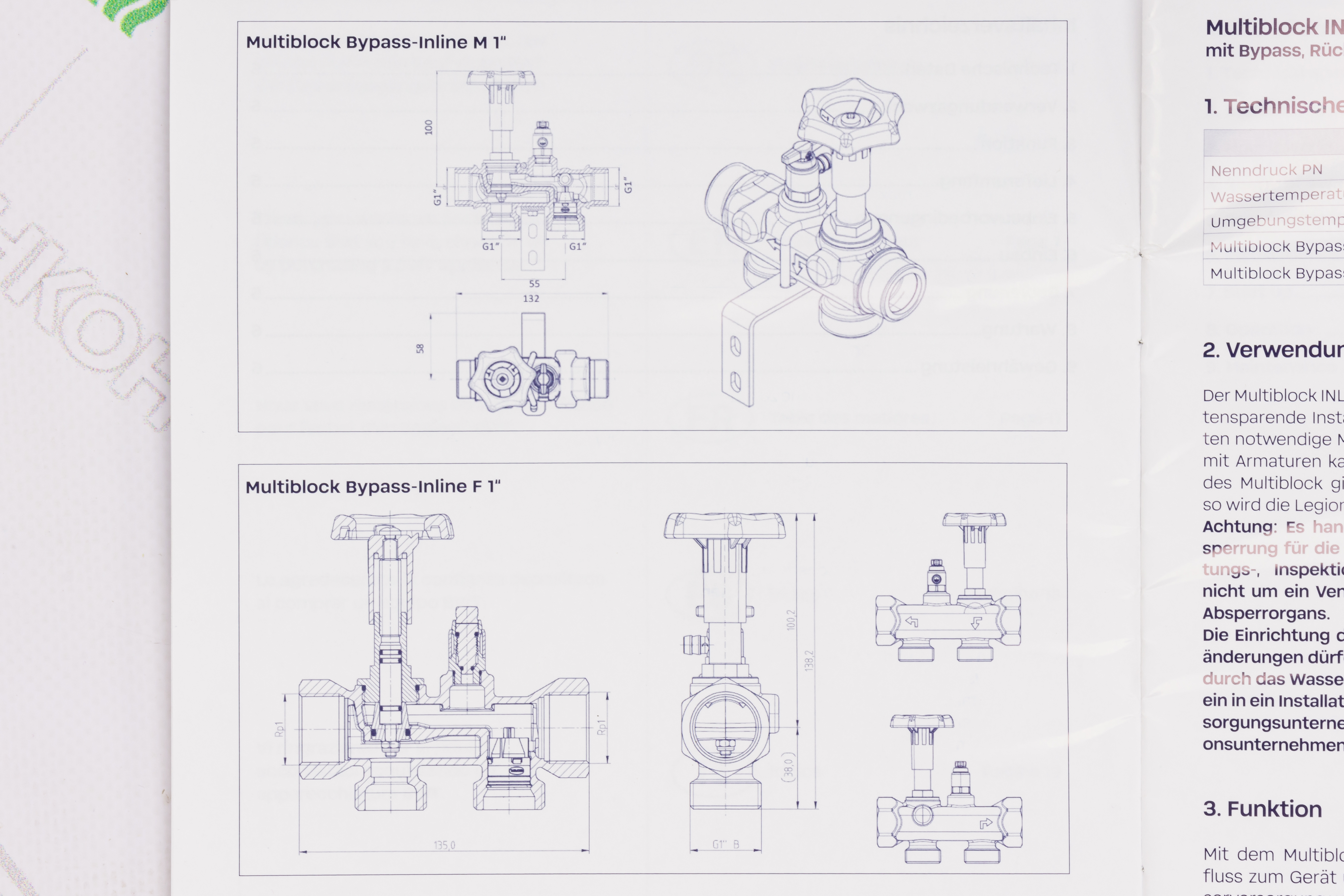 Приєднувальний модуль BWT MULTIBLOCK INLINE 1" 887527 характеристики - фотографія 7