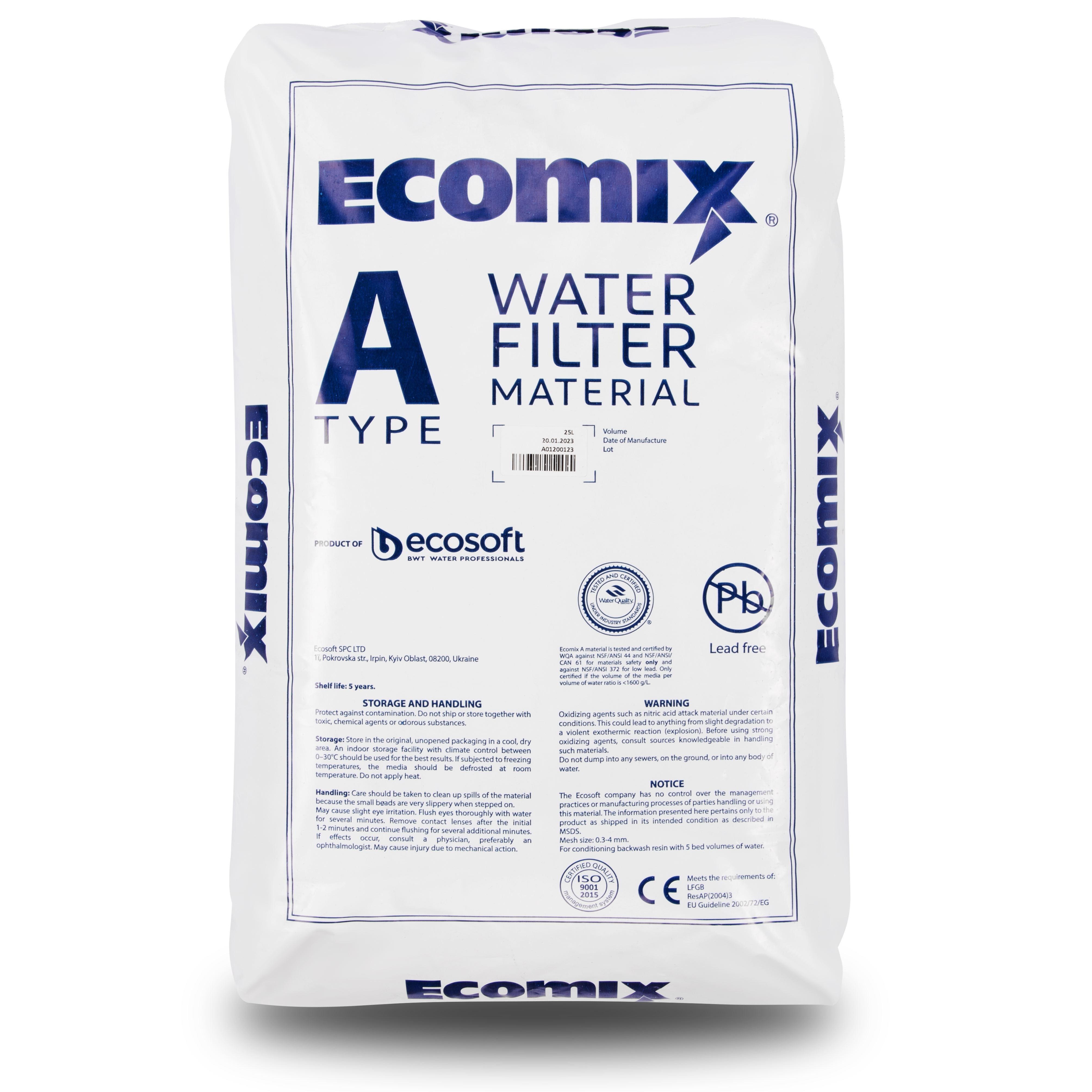 Фильтрующий материал Ecosoft Ecomix A 25 л ECOMIXA25 в інтернет-магазині, головне фото