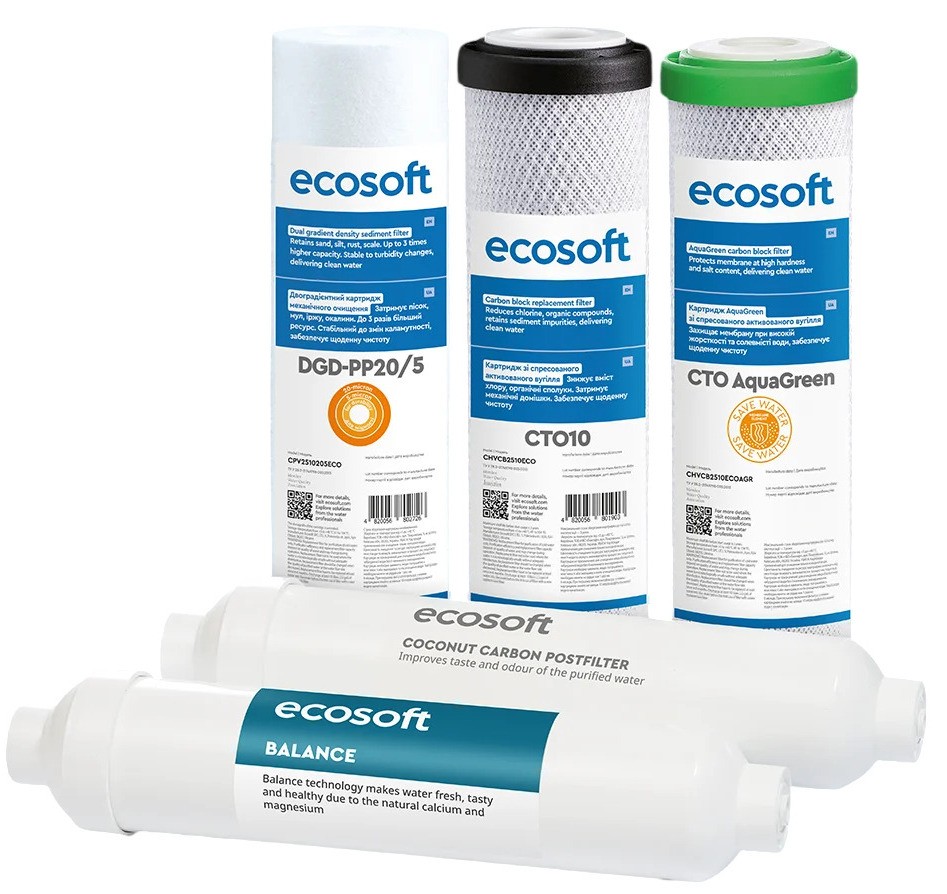 Комплект картриджів Ecosoft P'URE Balance "6 міс" CHV5PUREBAL ціна 3190 грн - фотографія 2
