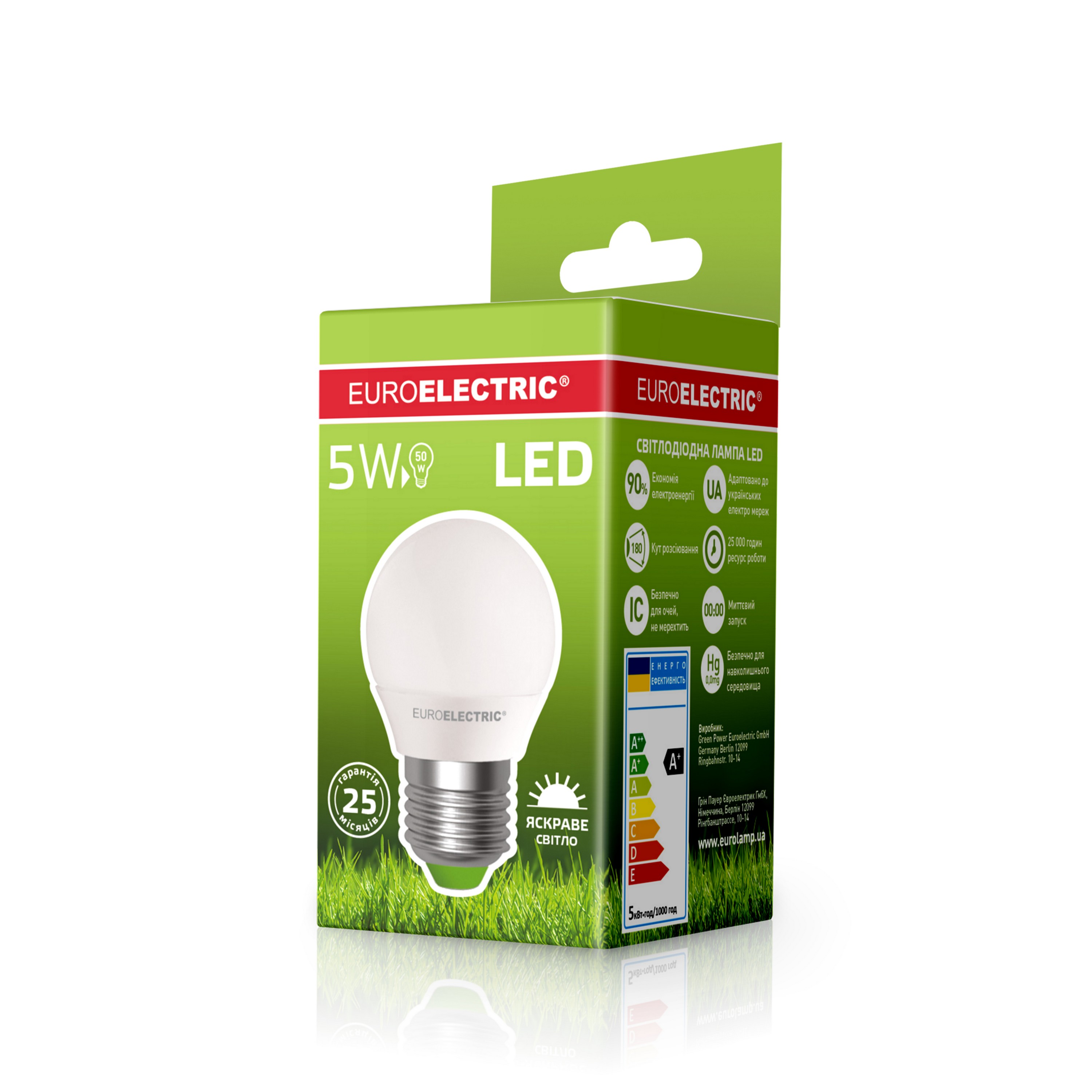 Лампа Euroelectric LED "Шар" EKO G45 5W E27 4000 цена 69.00 грн - фотография 2