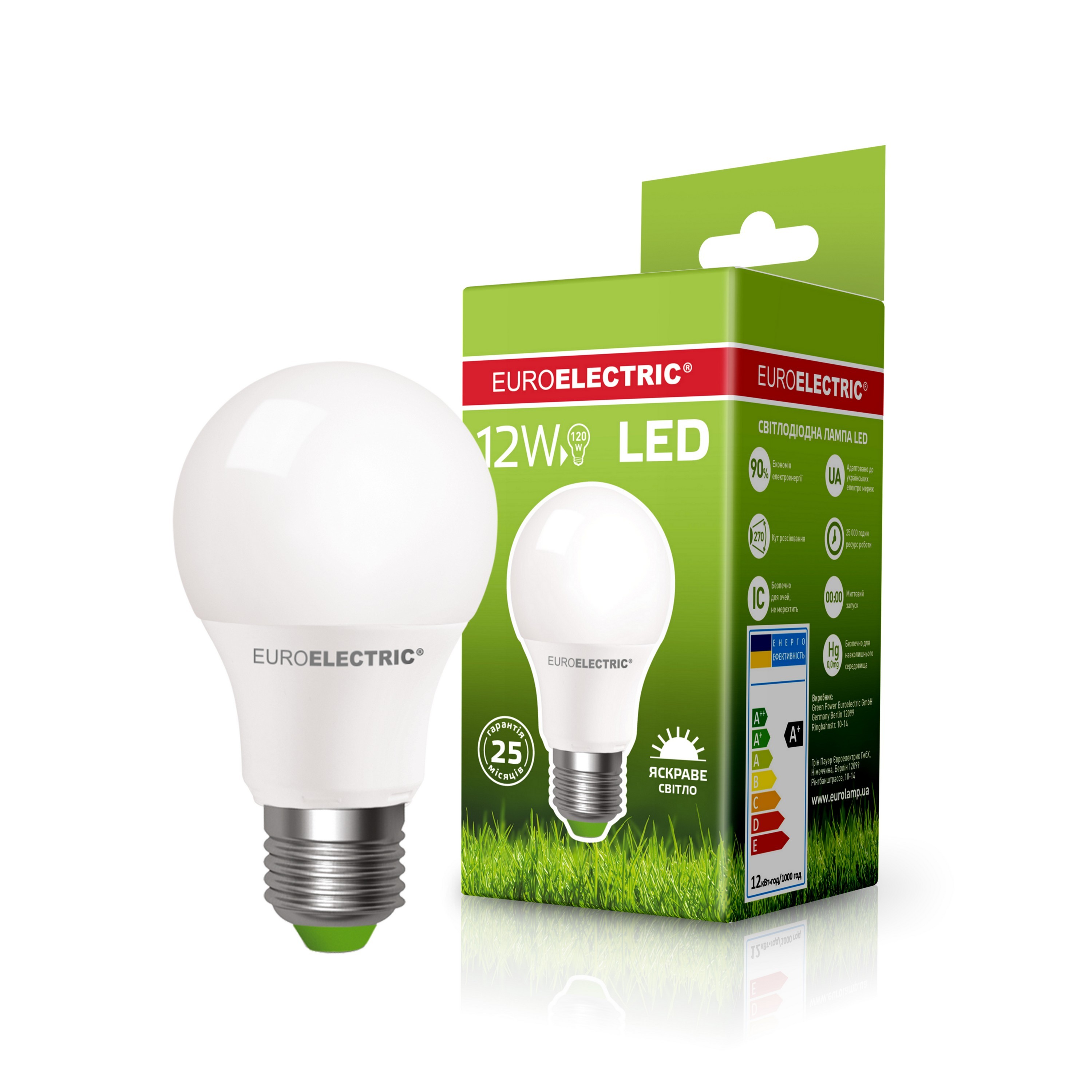 Euroelectric LED A60 12W E27 4000K