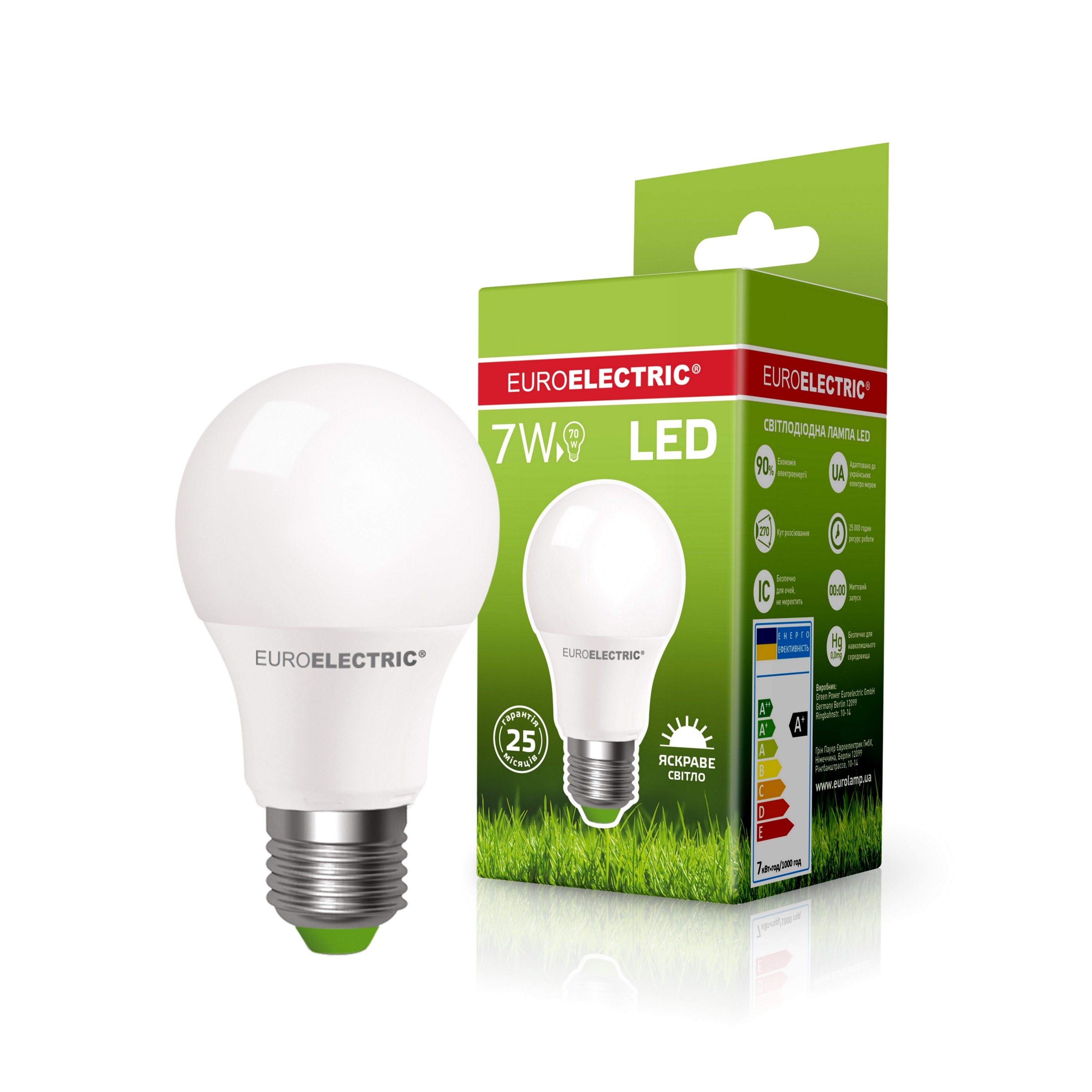 Euroelectric LED A60 7W E27 4000K