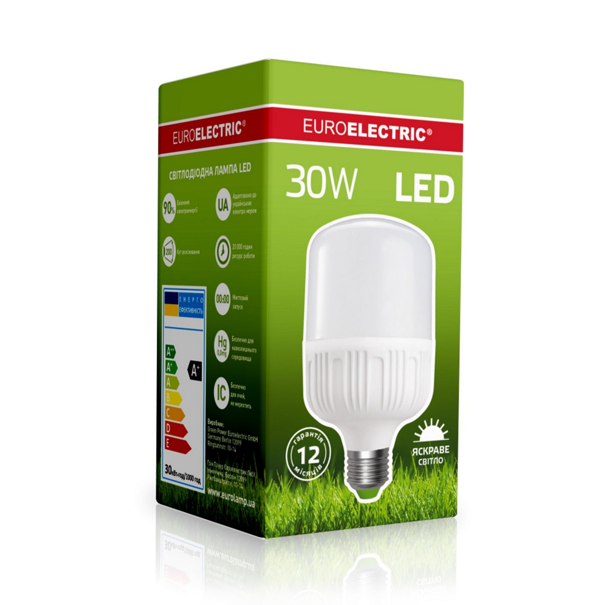 в продажу Лампа Euroelectric LED 30W E27 4000K - фото 3