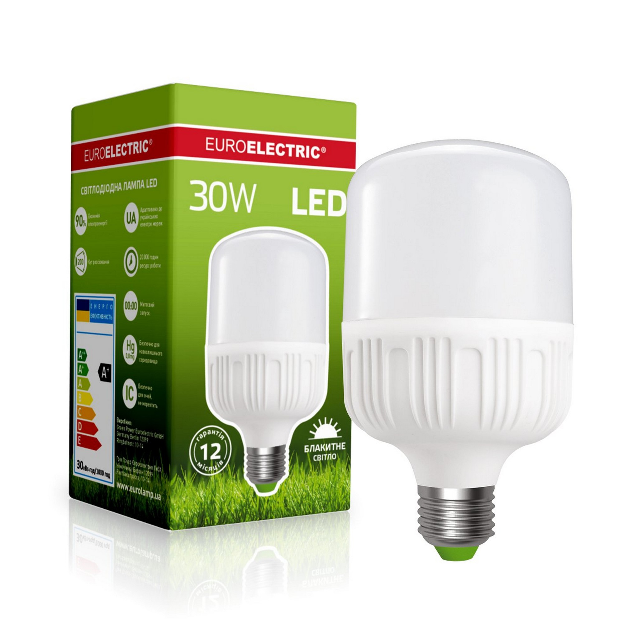 Euroelectric LED 30W E27 6500K