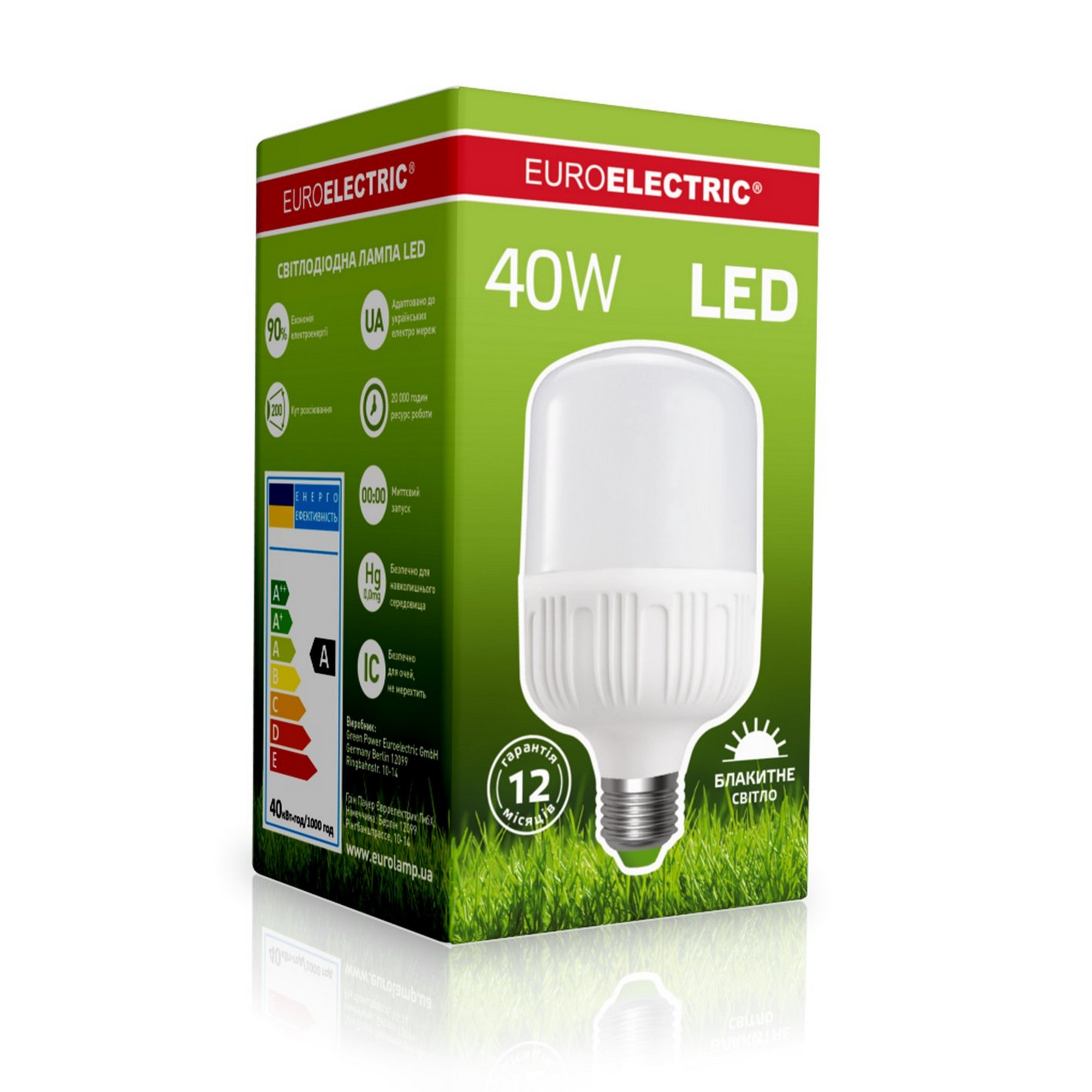 в продажу Лампа Euroelectric LED 40W E27 6500K - фото 3