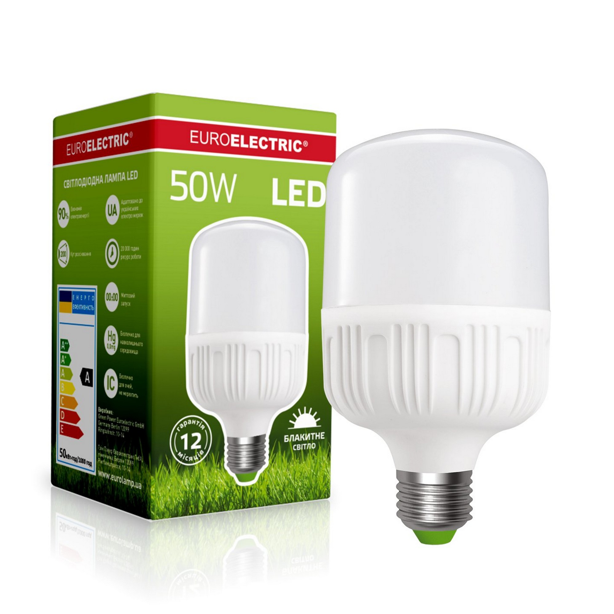Лампа Euroelectric LED 50W E40 6500K в интернет-магазине, главное фото