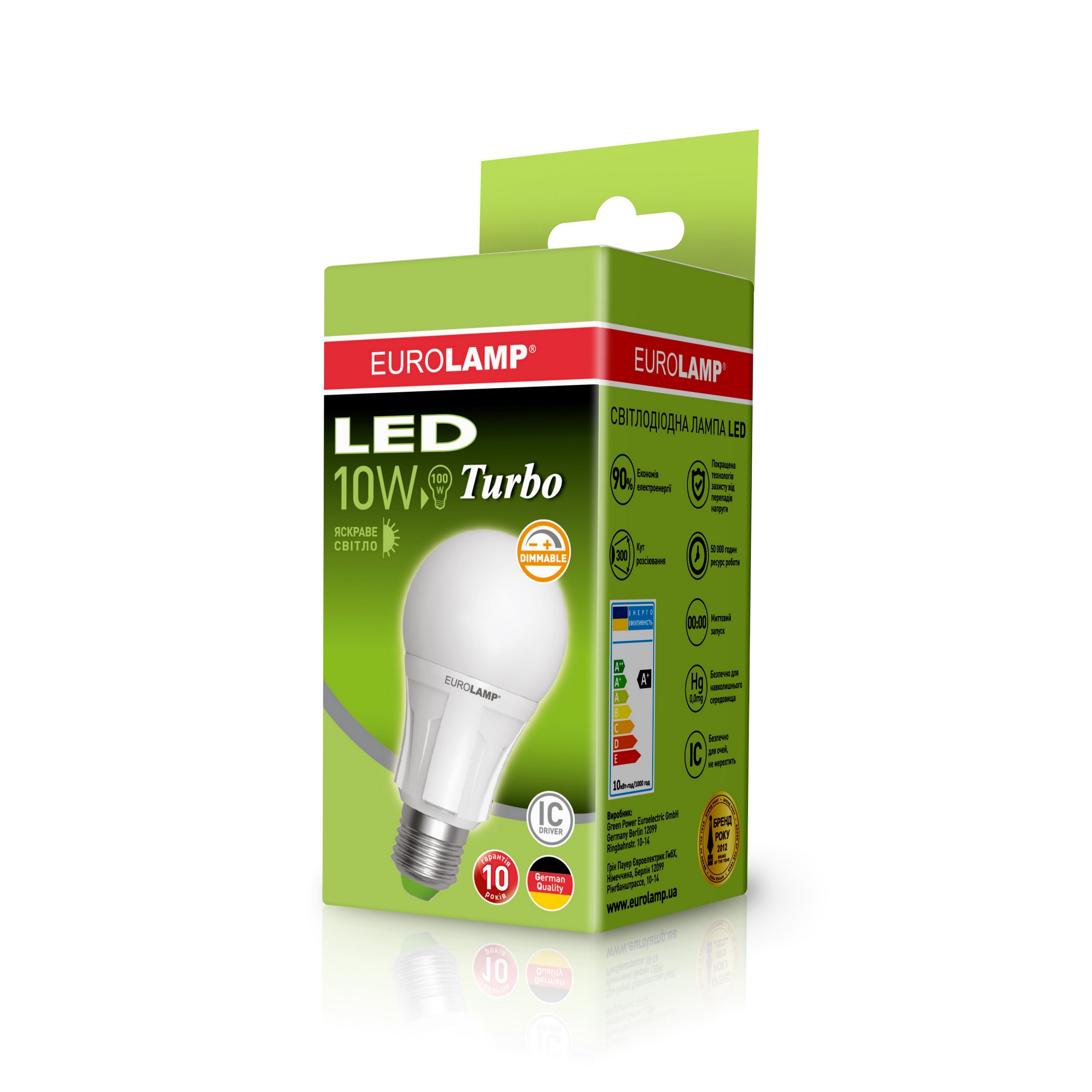 в продаже Лампа Eurolamp LED TURBO NEW dimmable A60 10W E27 4000К - фото 3
