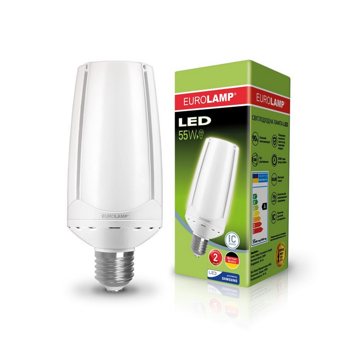 Лампа Eurolamp LED "ROCKET" 55W E40 6500K